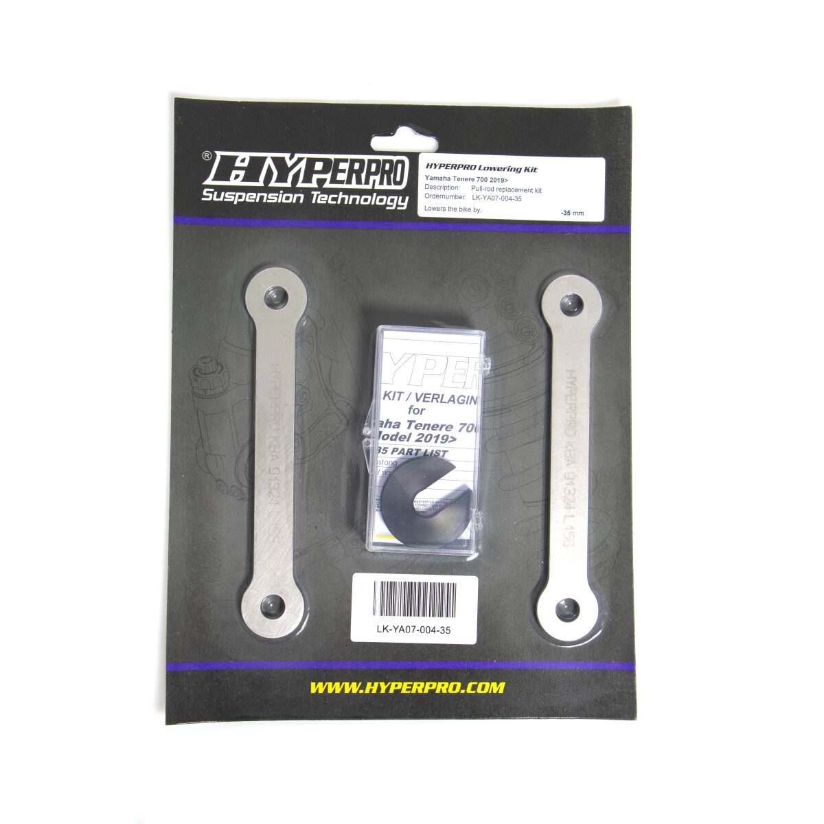 Triumph Tiger 800 XR / XRT / XRX (16-19) sænknings fjeder bag -25 MM - Hyperpro