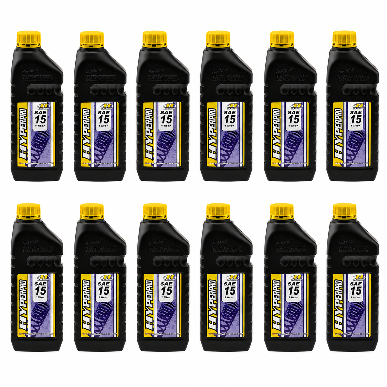 Forgaffelolie SAE 15 - kasse med 12X1 Liter - Hyperpro