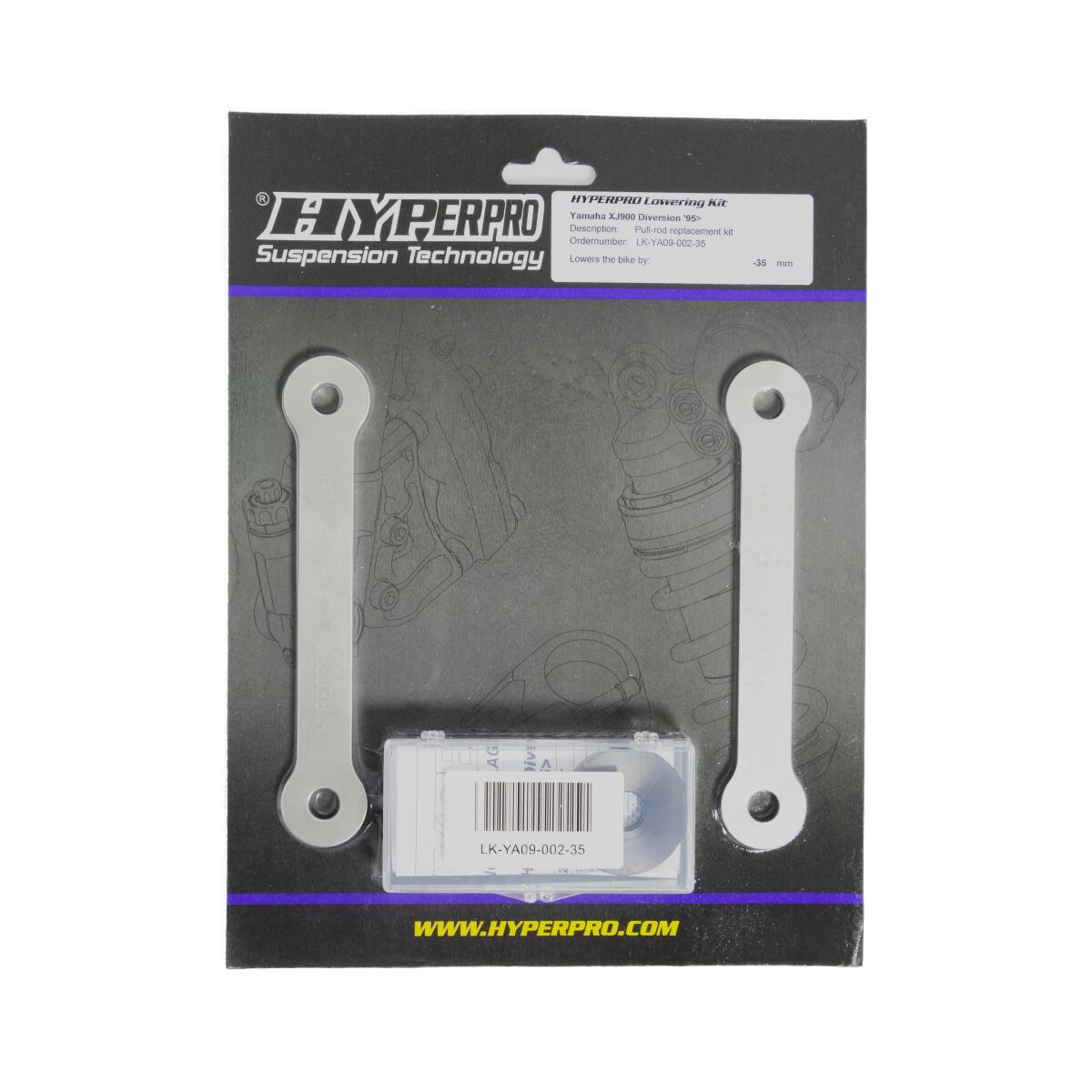 Yamaha XJ900 S Diversion (95->) sænkningssæt bag -35 MM - Hyperpro