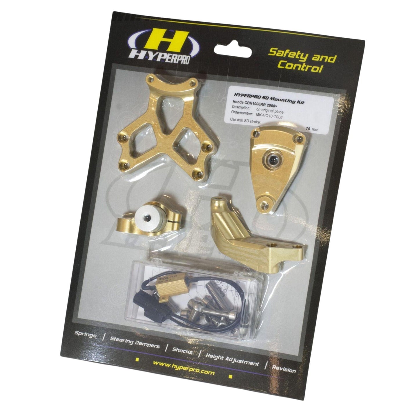 Yamaha YZF600 R6 (99-00) styrdæmper monteringskit - Hyperpro