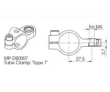 Stel clamp FRMK 7 (Id = 19.2 mm) universel styrdæmper - Hyperpro