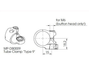 Styrdæmper clamp TYPE 9  - Hyperpro