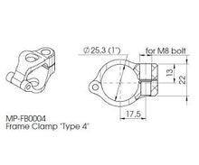 Stel clamp TYPE 4 (Id = 25.4 mm) universel styrdæmper - Hyperpro