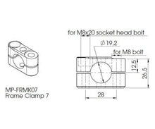 Styrdæmper clamp TYPE 7 (M8) universel styrdæmper - Hyperpro