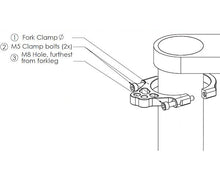Forgaffel clamp D = 53.0 MM universel styrdæmper - Hyperpro